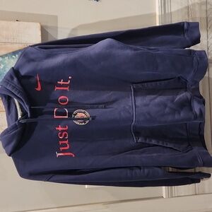 EUC Nike Just Do It Wilbraham Monson Academy Men's sz XL Sweatshirt w/hoodie